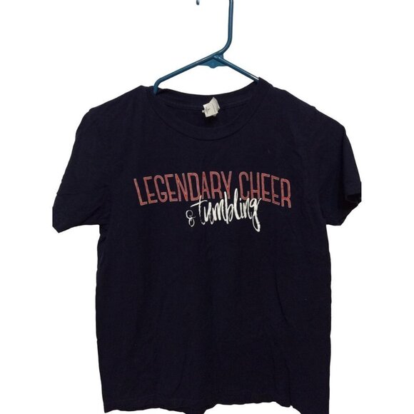 LEGENDARY Cheer And Tumbling Large Navy Round Neck Tshirt Short Sleeve - Picture 2 of 3
